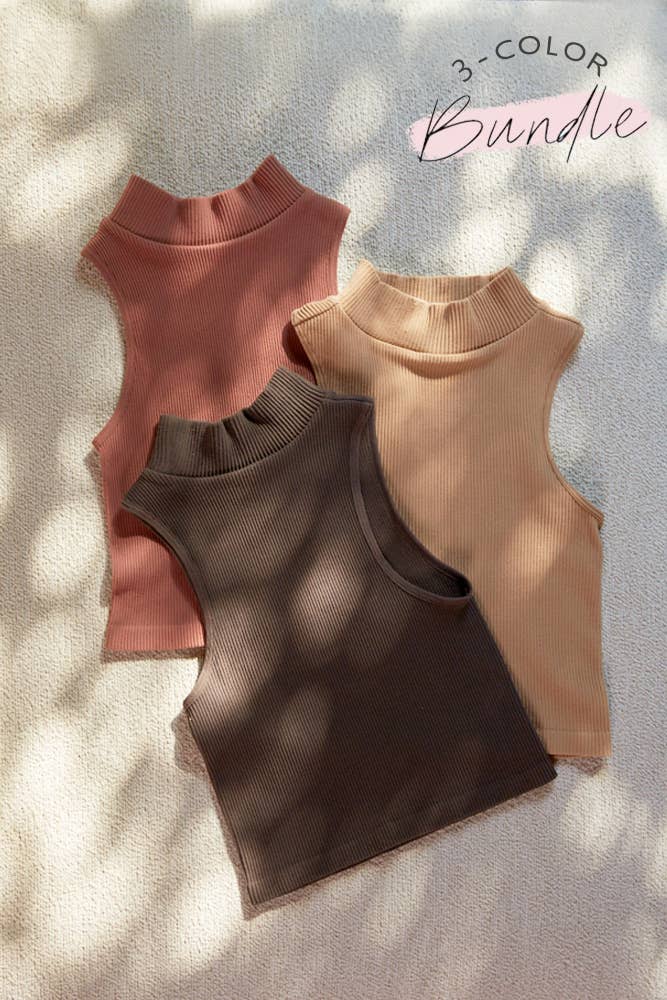 3 IN 1 BUNDLE PACK - LOUANN SLEEVELESS TURTLENECK
