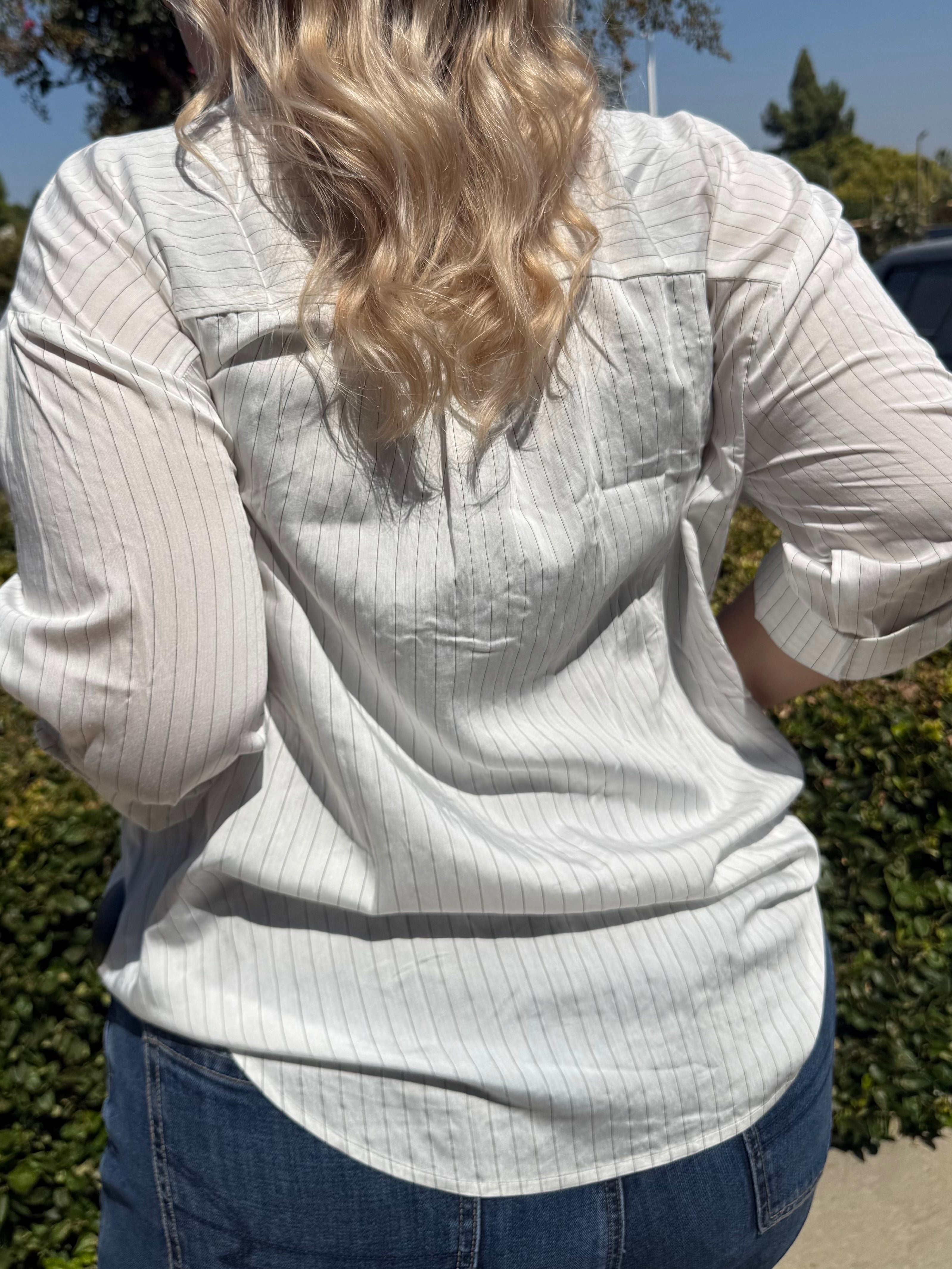 Classic Stripe Button Up