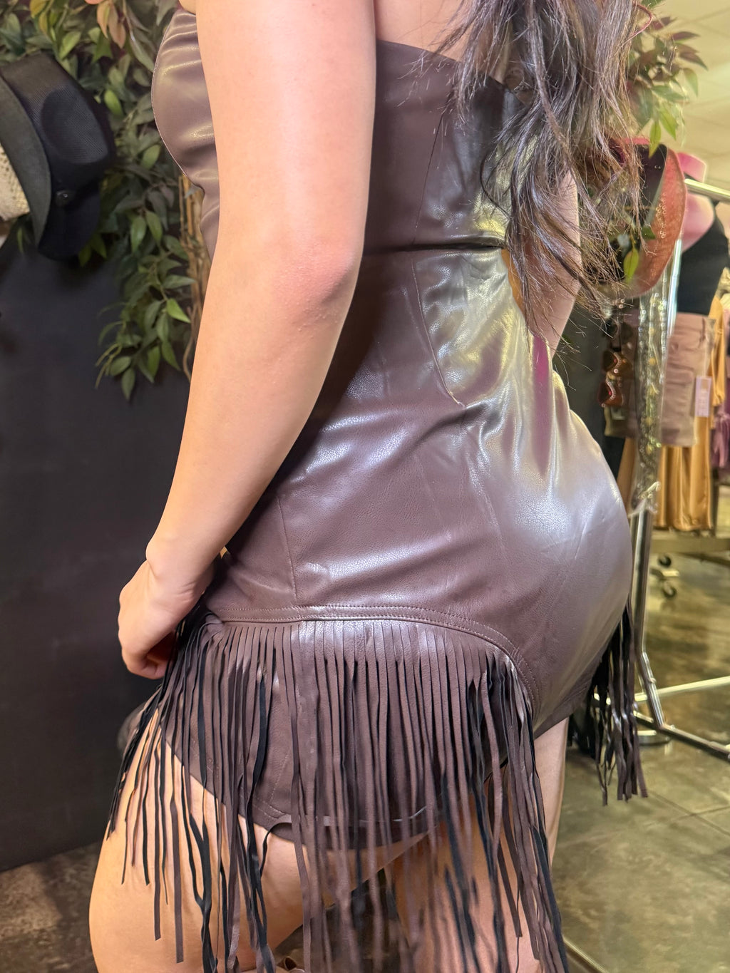 Brittany Leather Dress