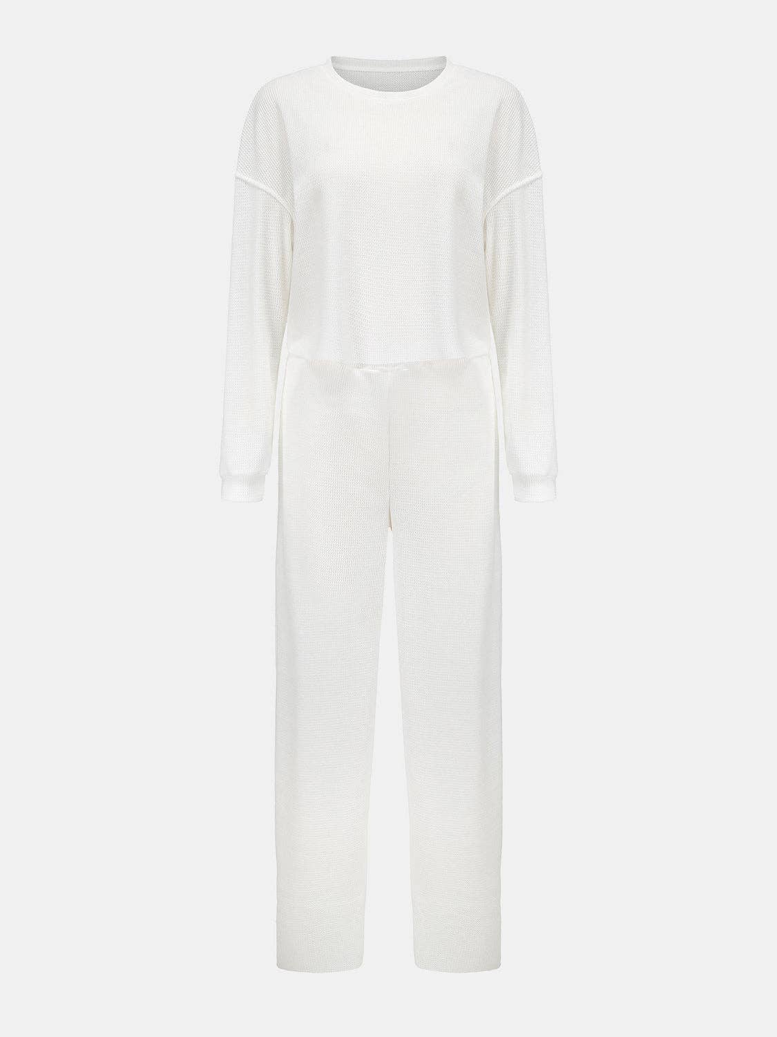 Waffle-Knit Pants