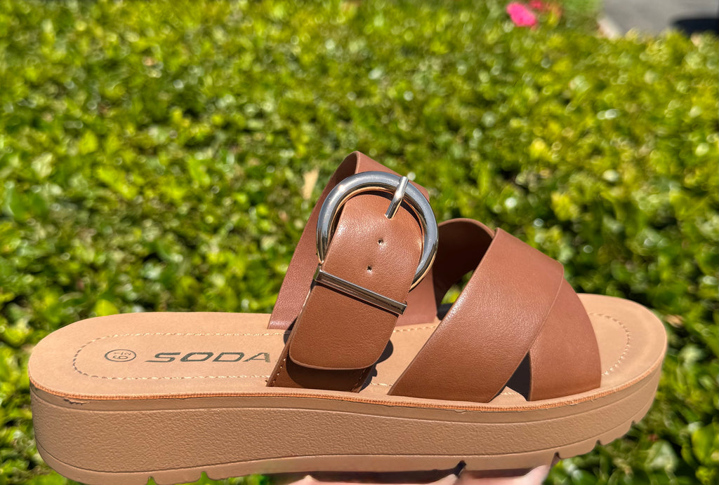Crisscross Platformed Sandal