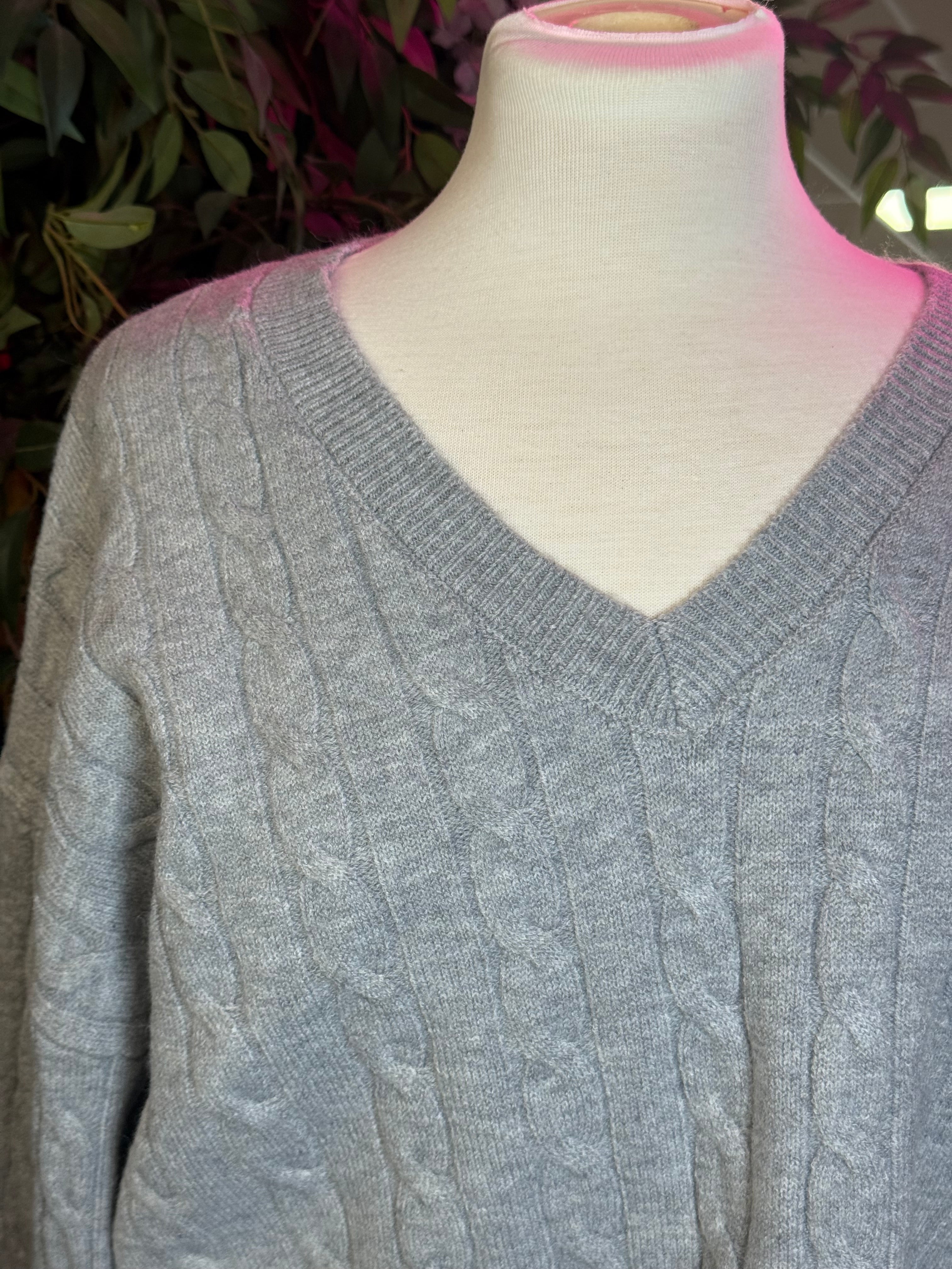 Macy V Neck Knit Sweater