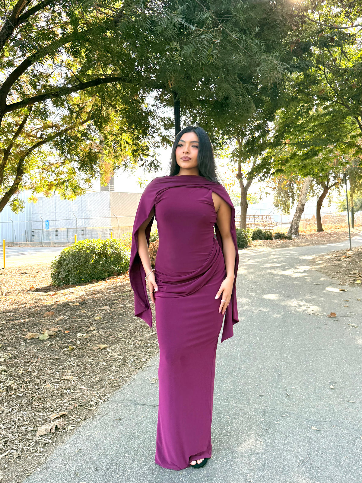 SABRINA HIGH NECK MAXI DRESS