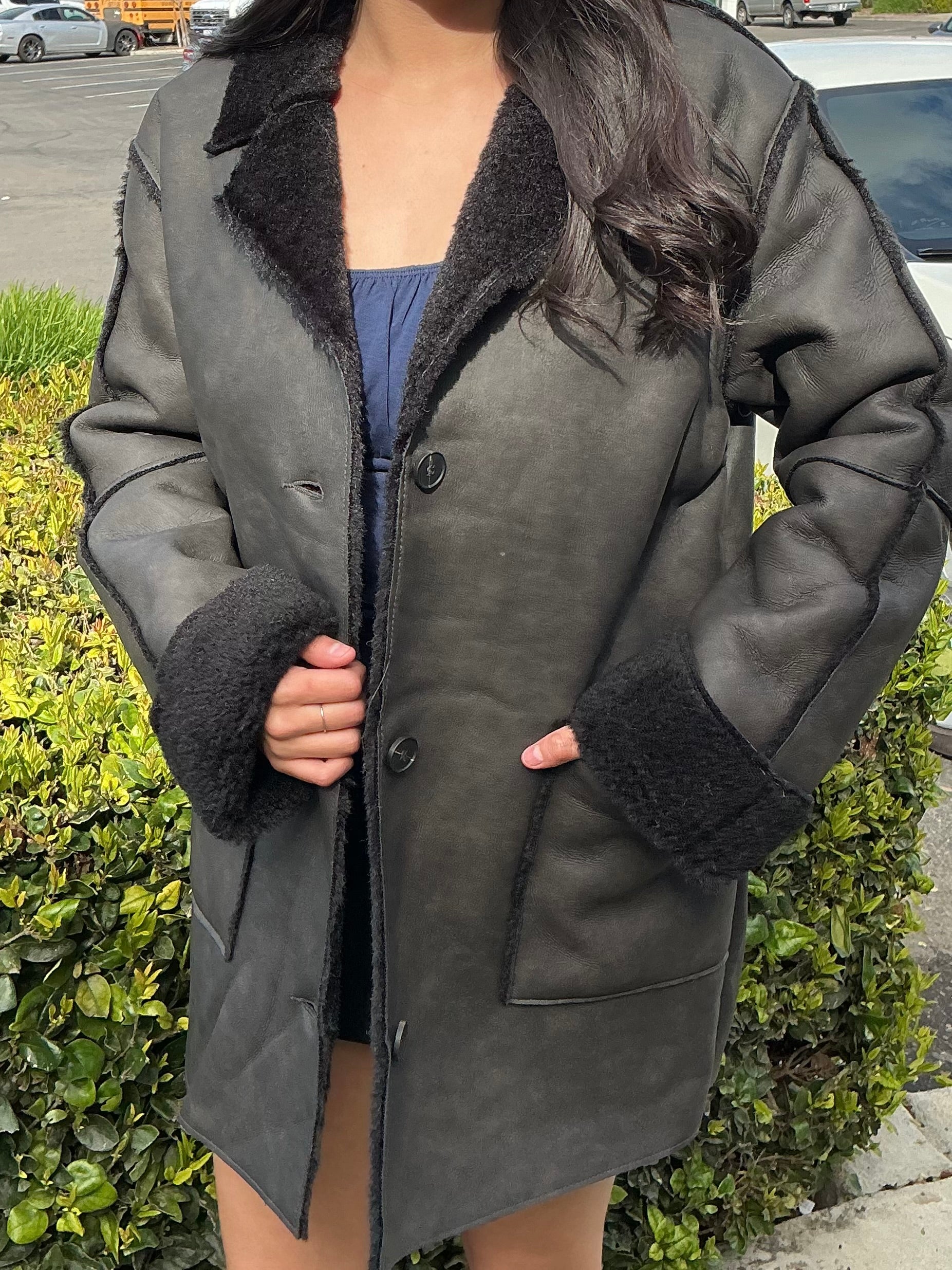 Macy Leather Fur Jacket