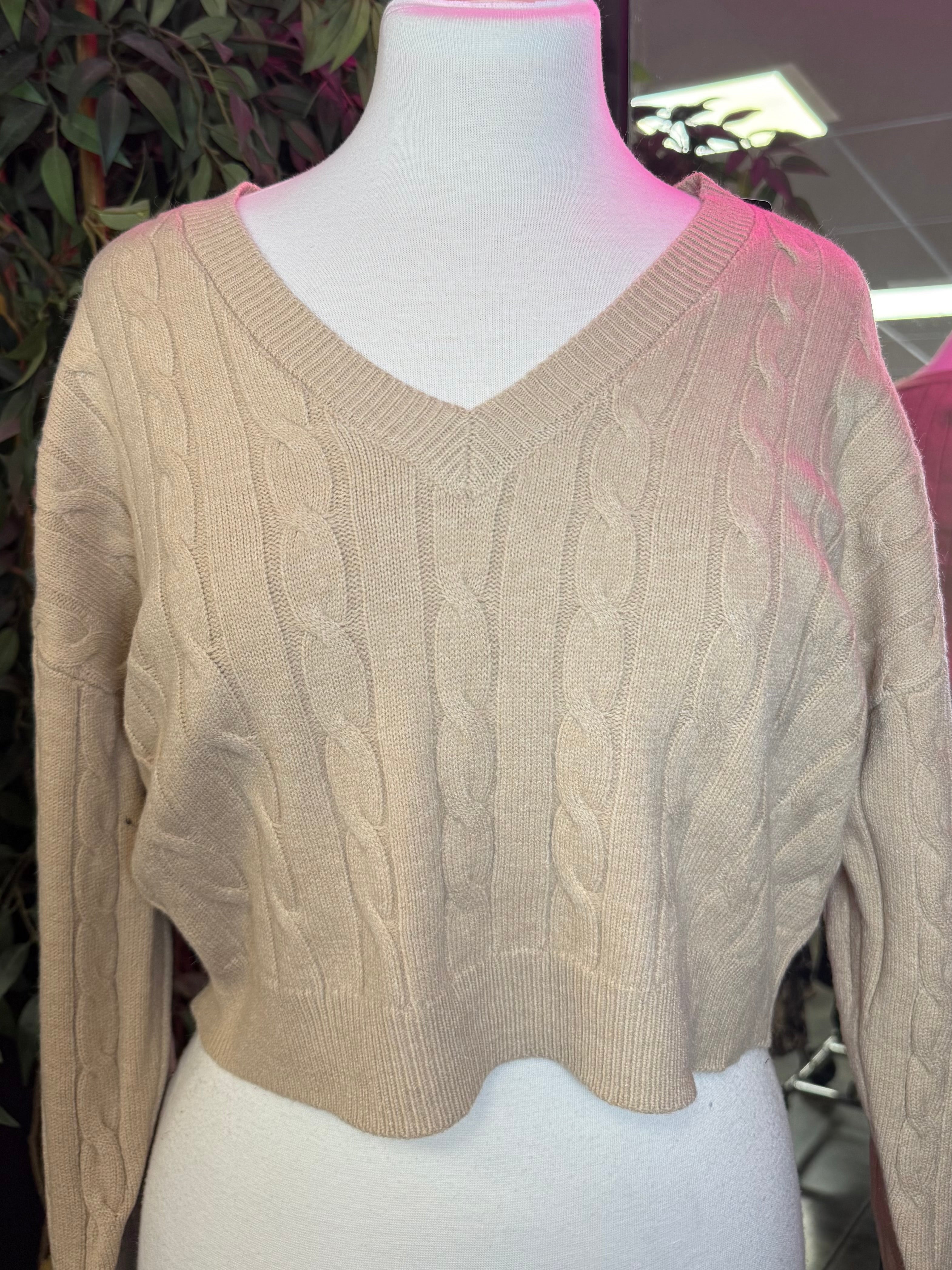 Macy V Neck Knit Sweater
