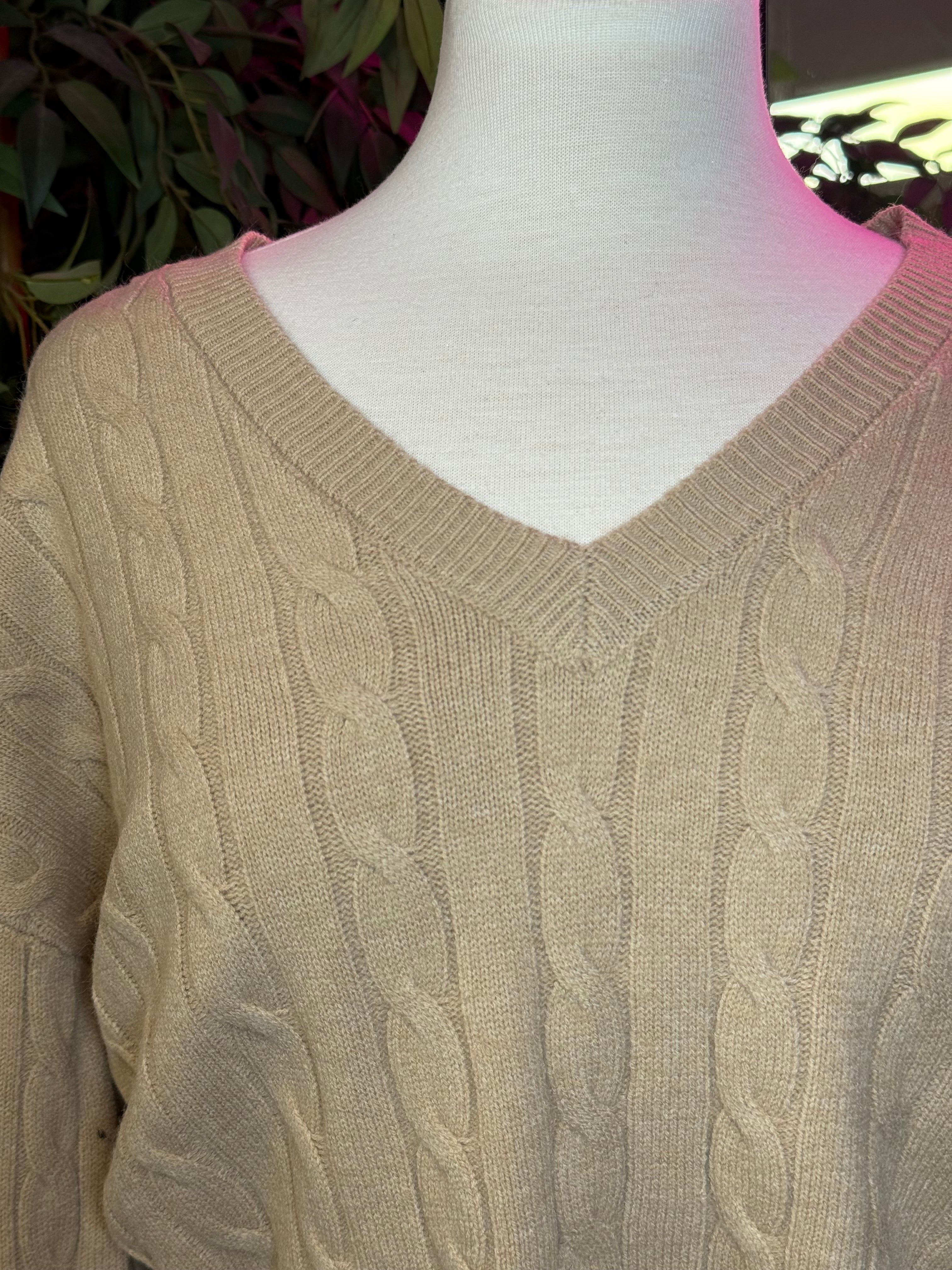 Macy V Neck Knit Sweater