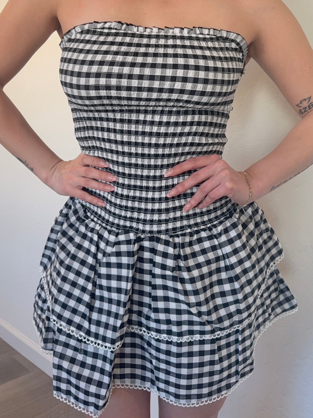 Mini Checkered Dress