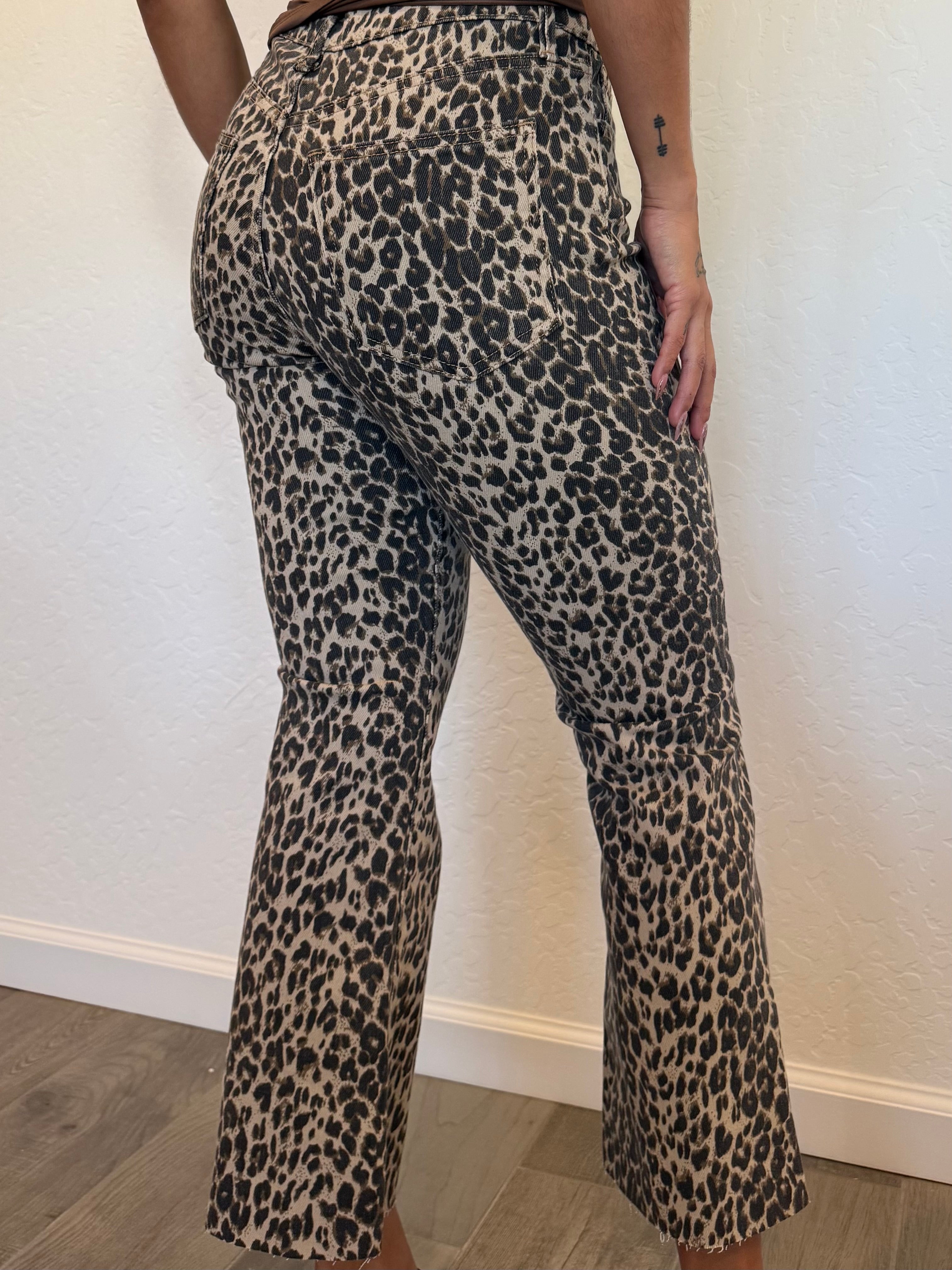 Savannah Leopard Denim Pants