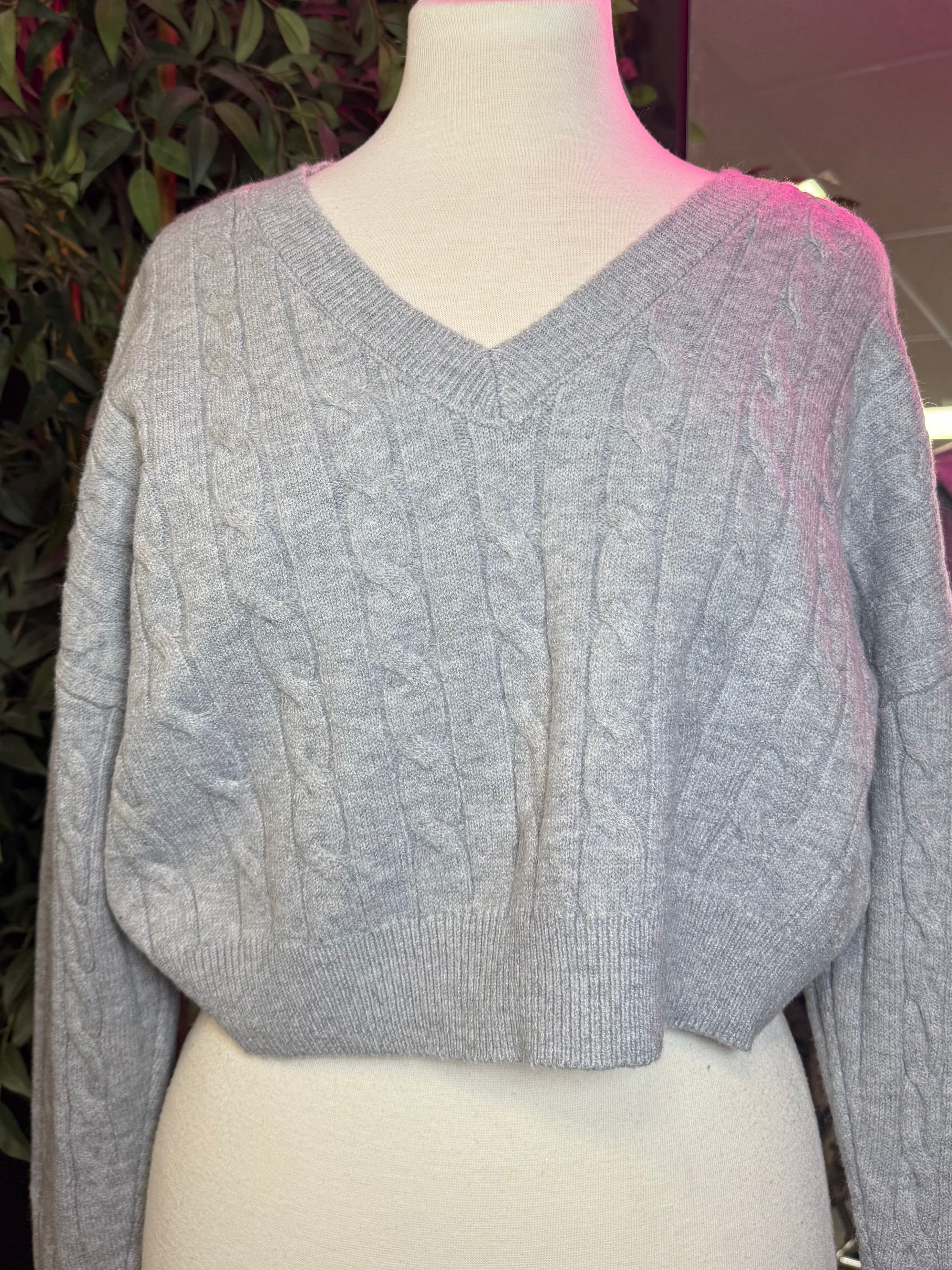 Macy V Neck Knit Sweater