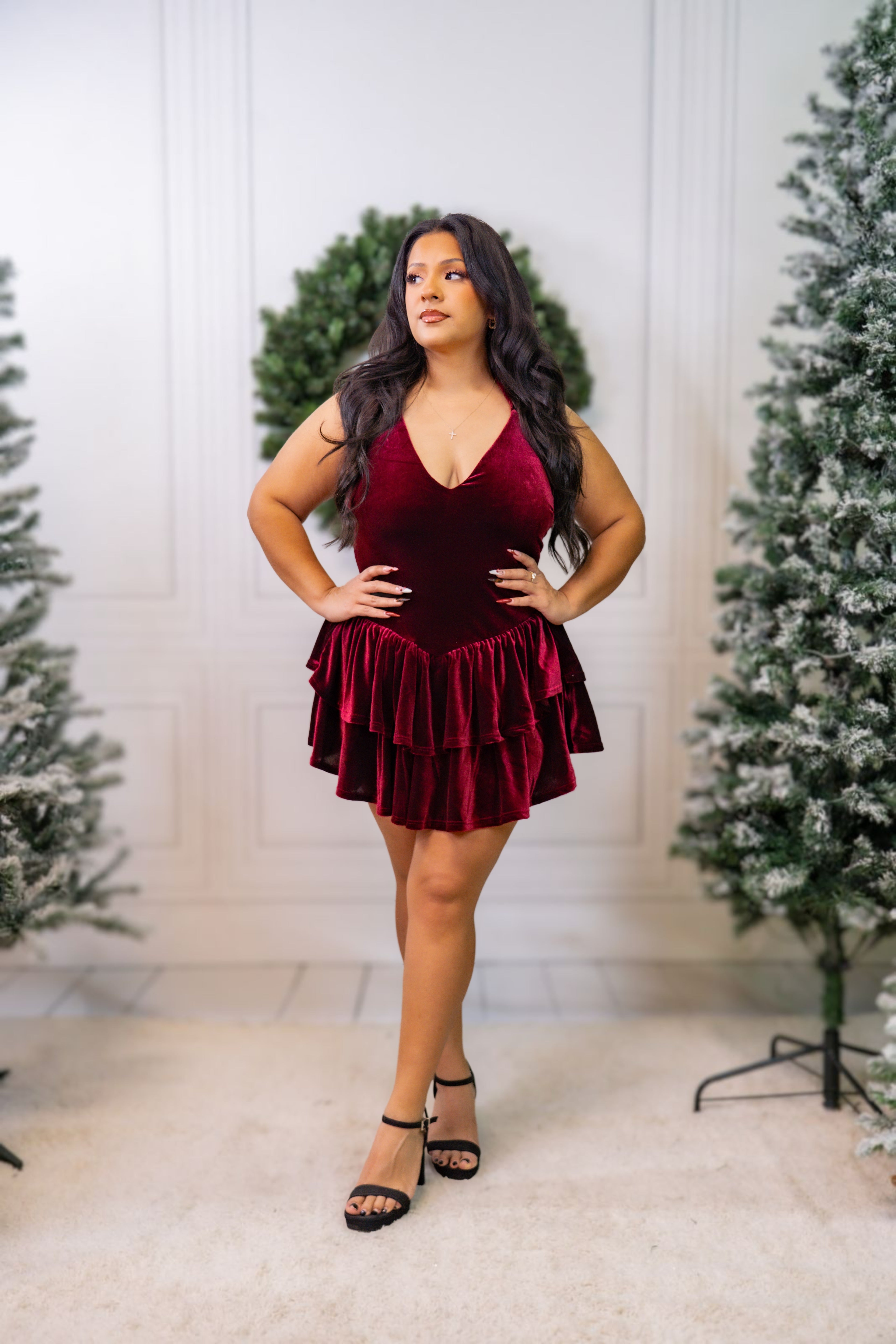 Blushmas Velvet Dress