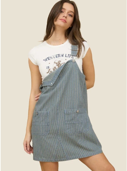 ELA STRIPED OVERALLS