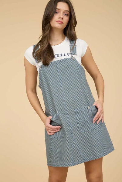 ELA STRIPED OVERALLS
