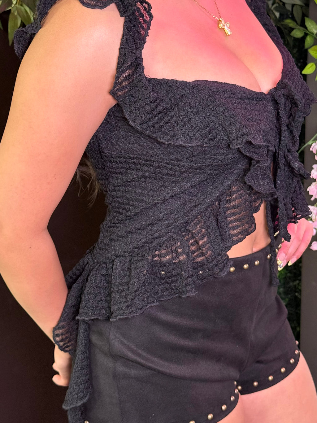 Brit Open Ruffle Top