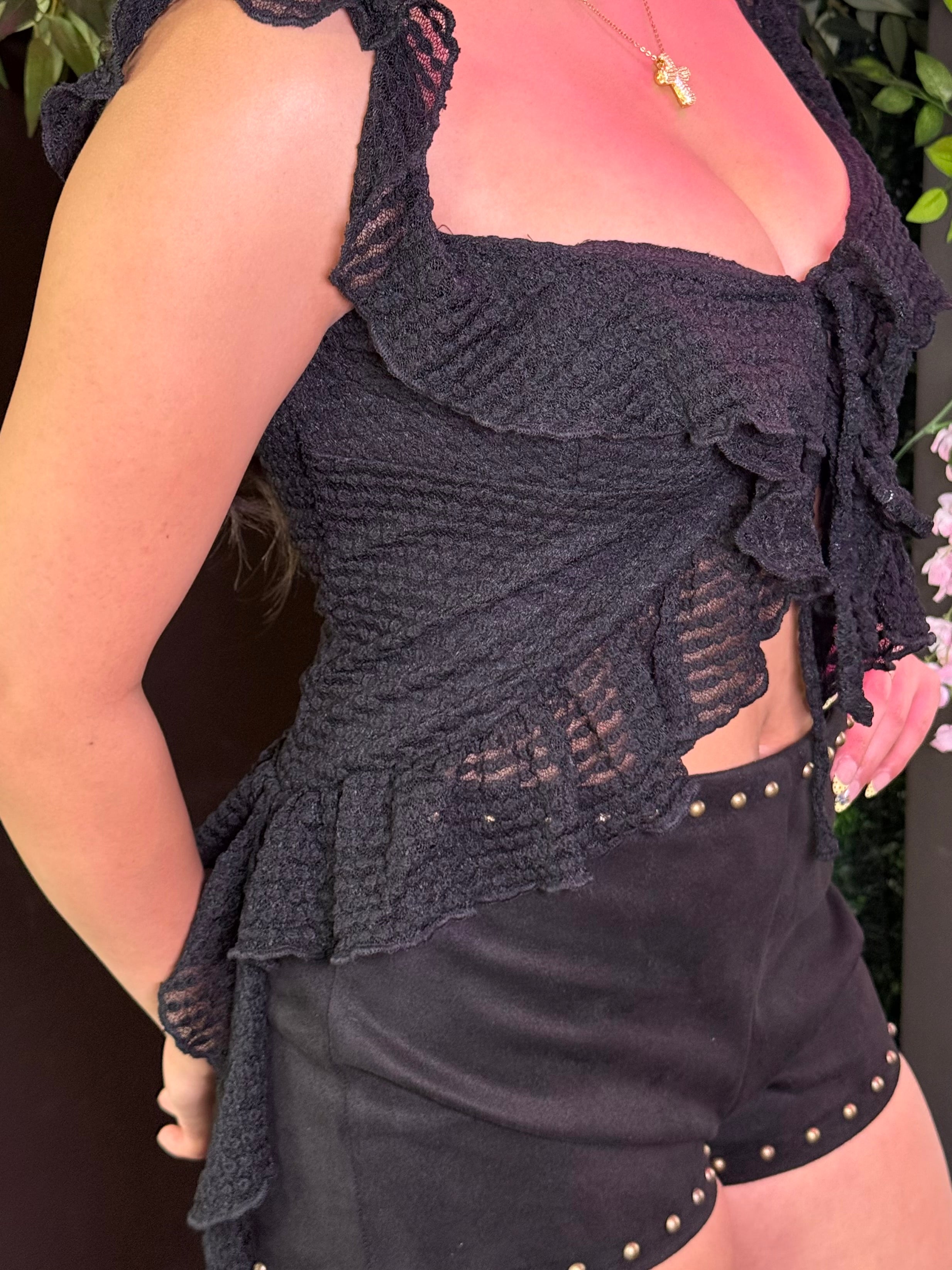 Brit Open Ruffle Top