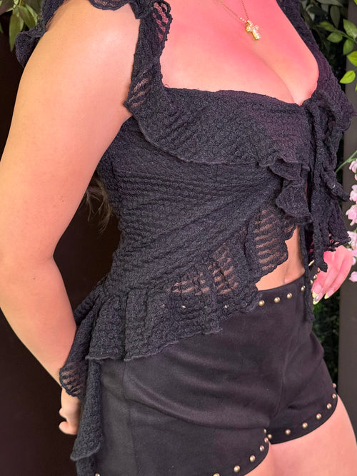 Brit Open Ruffle Top