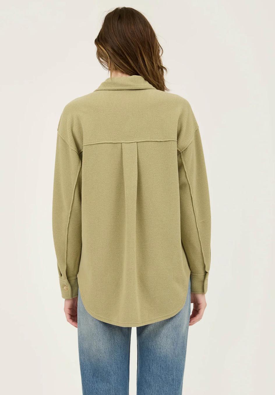 RIB KNIT BUTTON UP TOP
