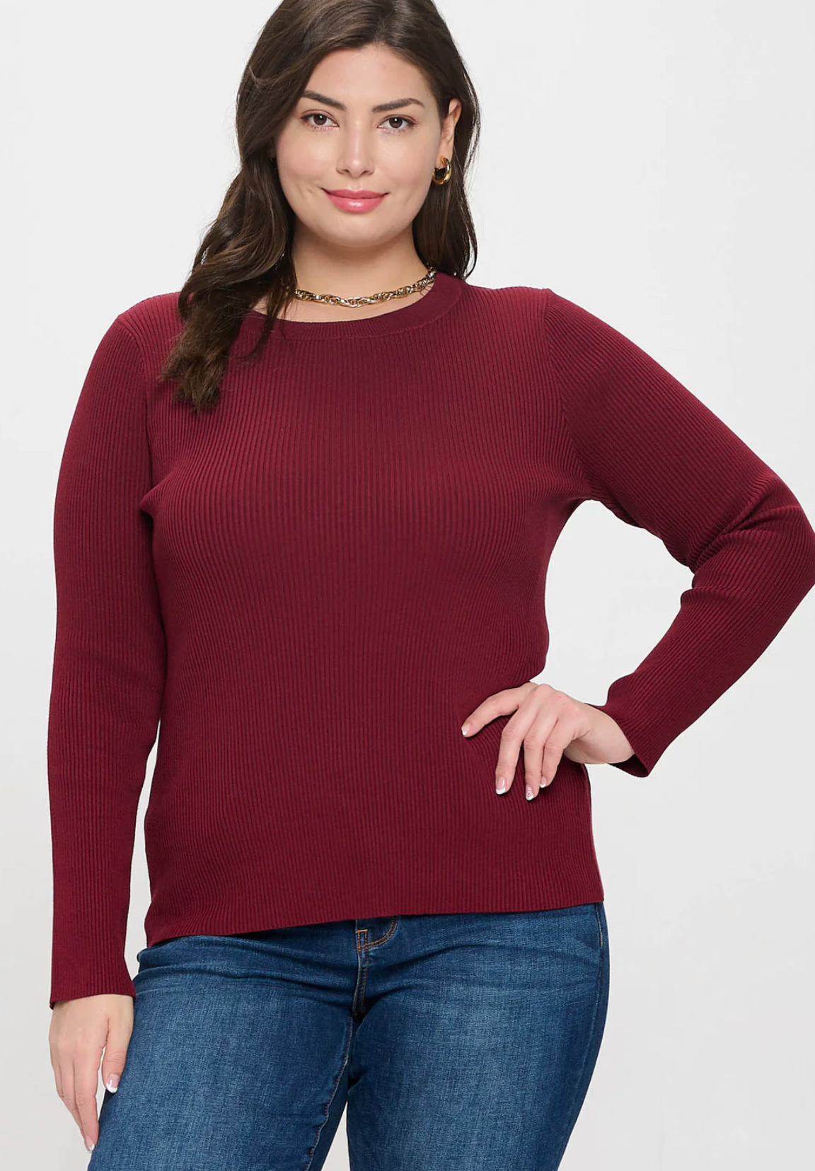 Dandy CREWNECK  SWEATER KNIT  PLUS SIZE*