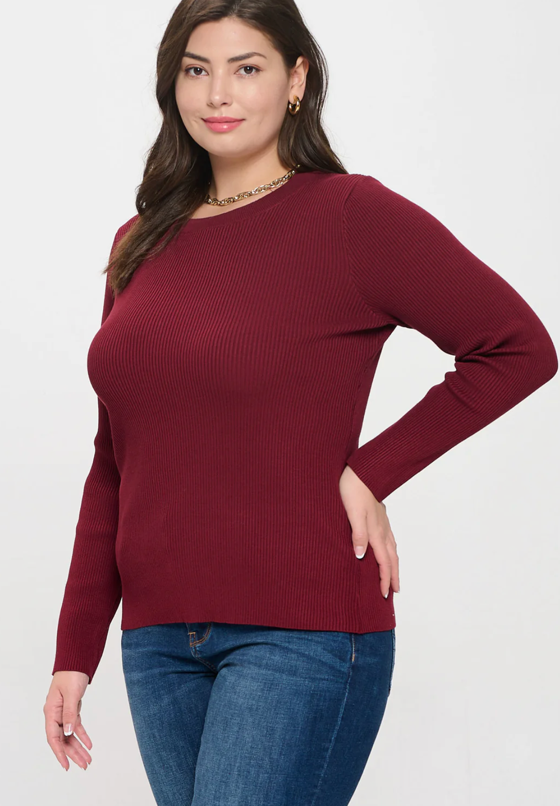 Dandy CREWNECK  SWEATER KNIT  PLUS SIZE*