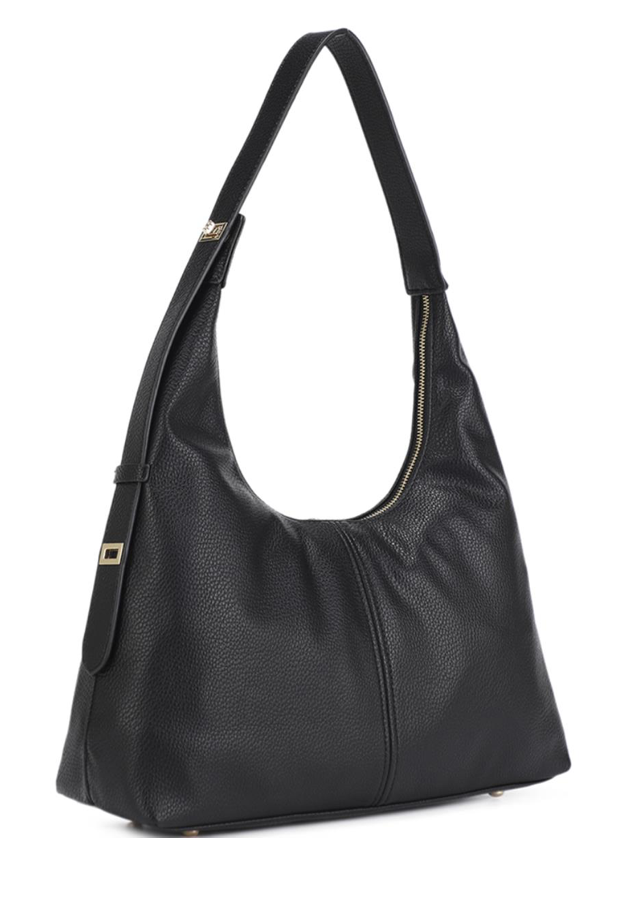 Plain Textured Shoulder Bag