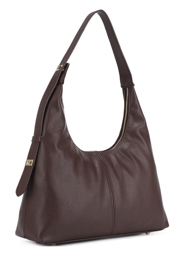 Plain Textured Shoulder Bag