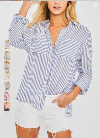 BLUE WAVE BUTTON DOWN