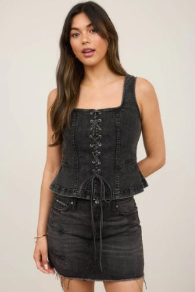 Shadow Lace Corset Tank