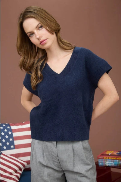 V NECK SHORT SLEEVE