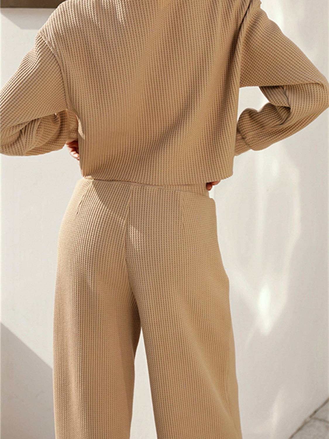 Waffle-Knit Pants