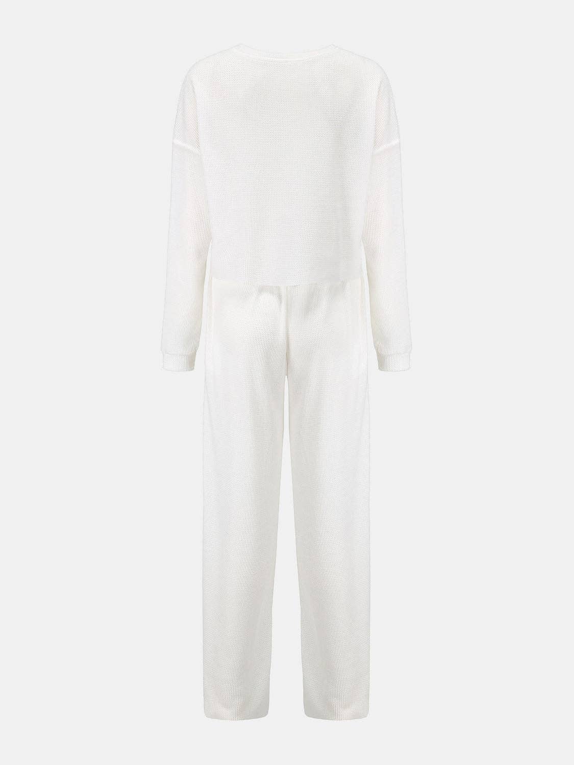 Waffle-Knit Pants