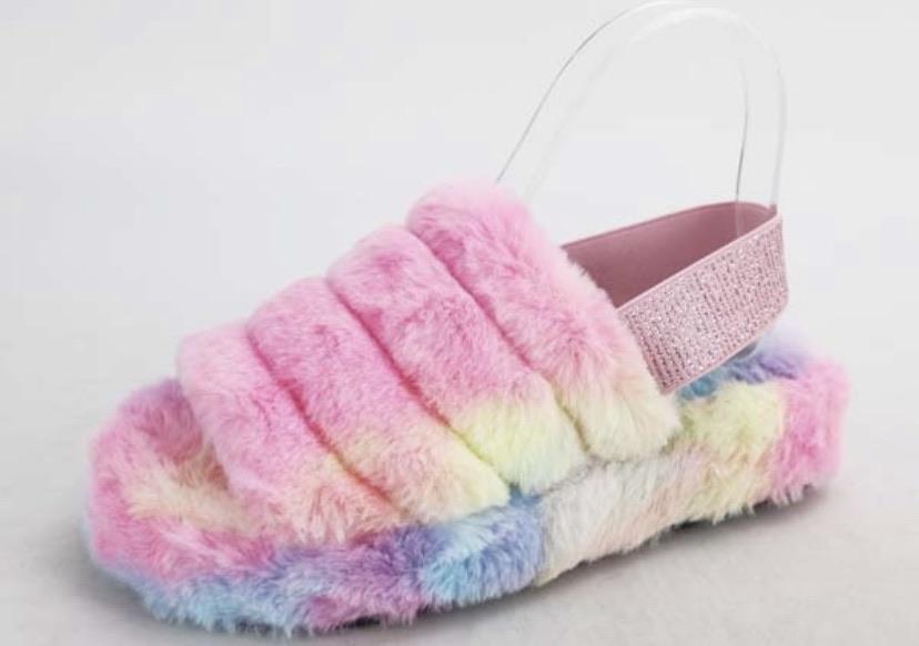 Fluffy sandals * unicorns 🦄